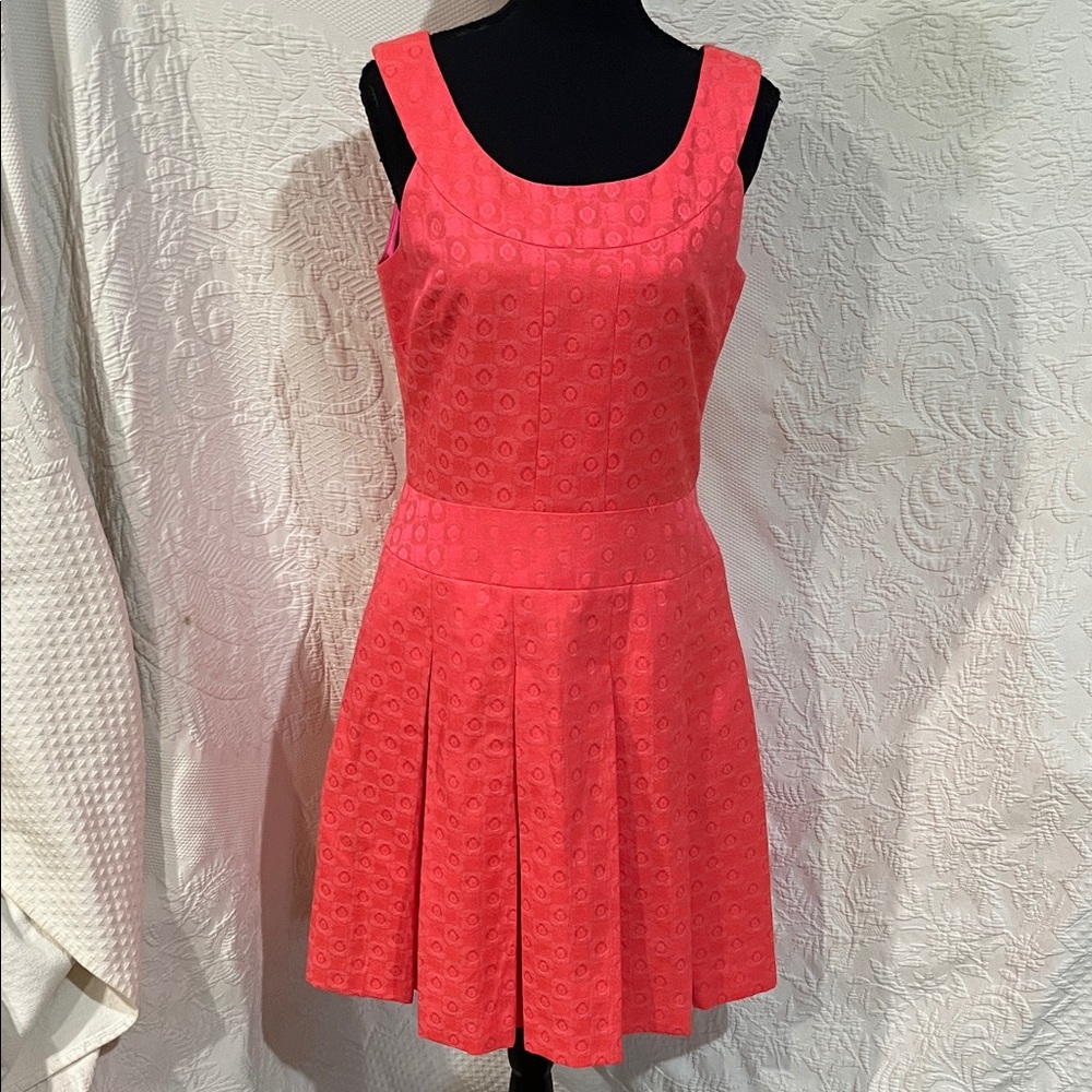 Sara Campbell Coral and Pink Sleeveless Dress, size 6